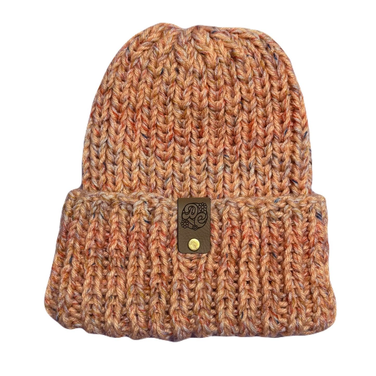 Chunky Knit Beanie - Peach