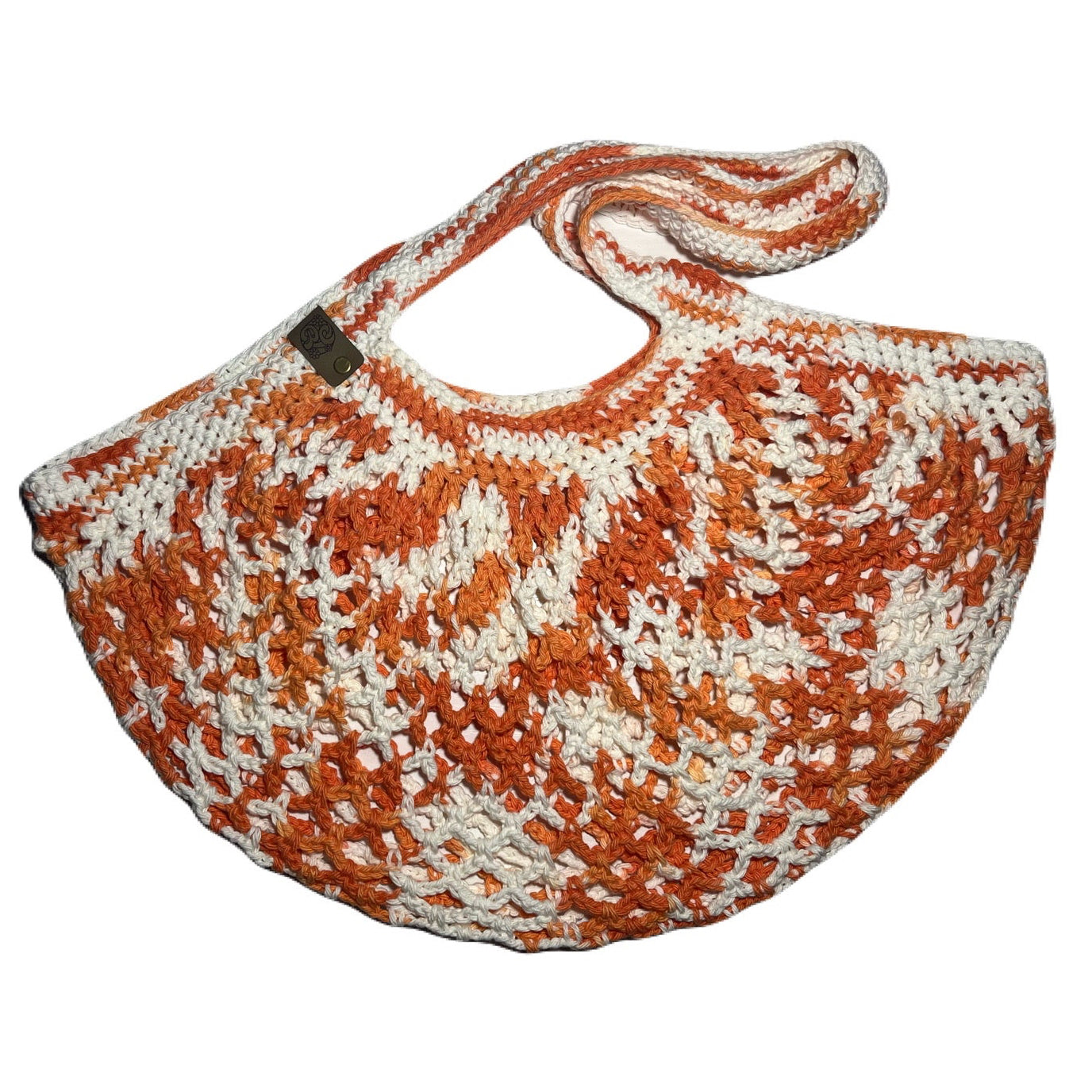 Medium Mesh Market Bag - Orange Cream