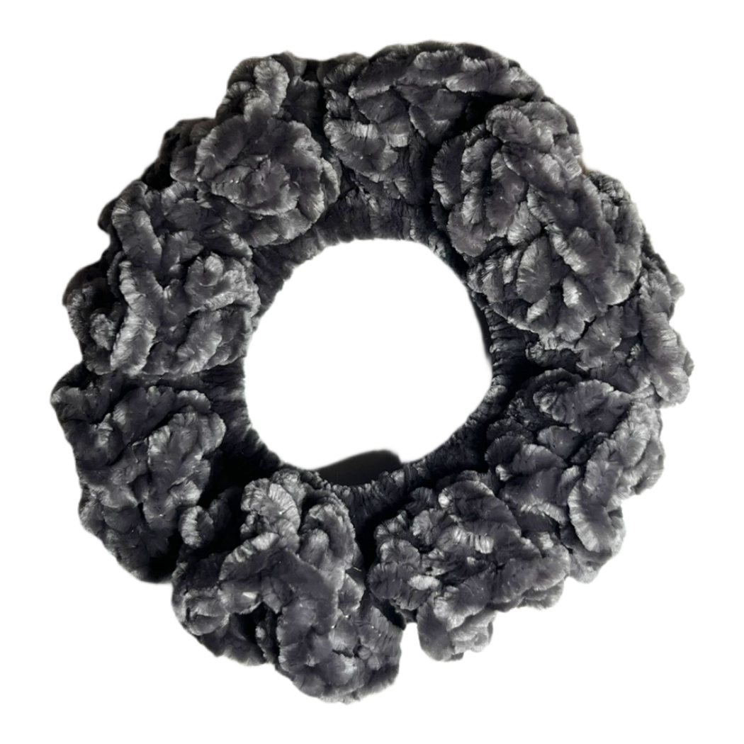 Velvet Scrunchie - Grey