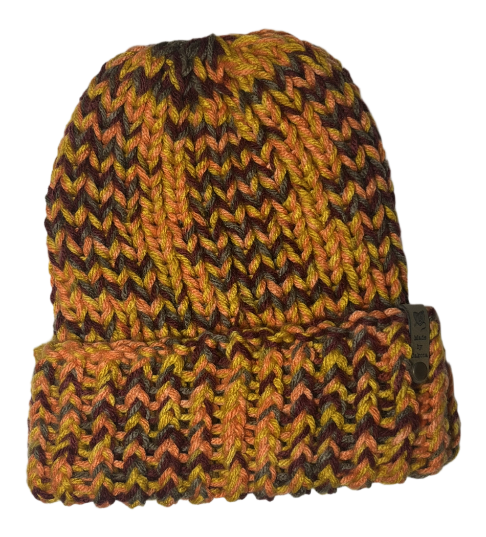 Chunky Knit Beanie - Autumn Leaves