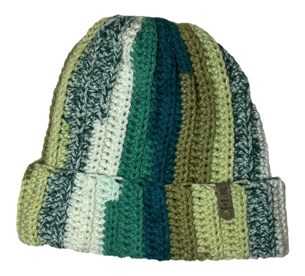 Multicolor Ribbed Beanie - Spearmint