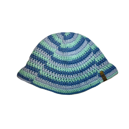 Cotton Bucket Hat - Blue/Baby Blue/Mint