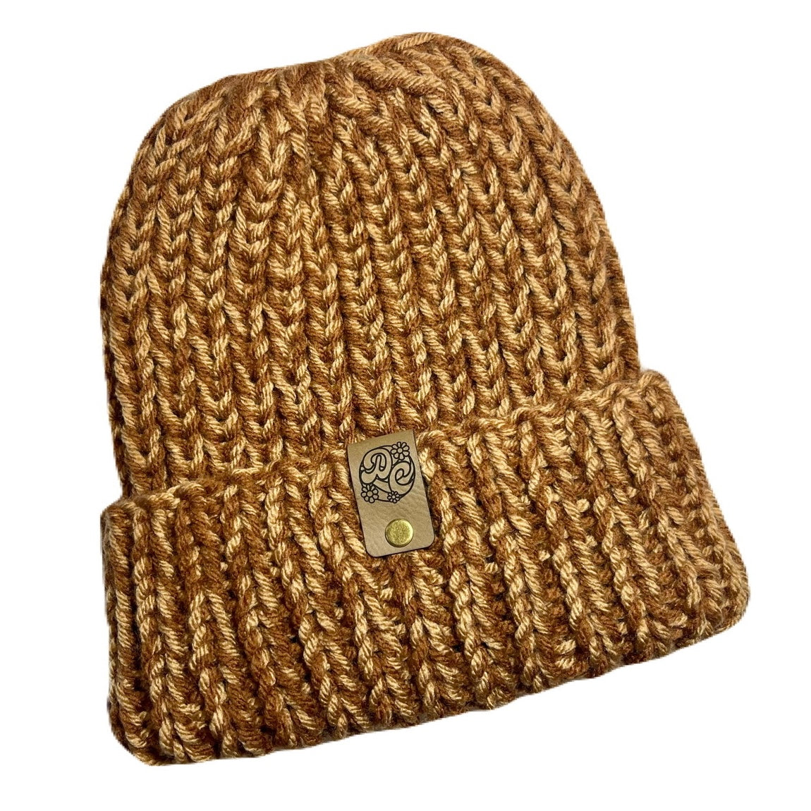 Chunky Knit Beanie - Brown