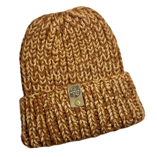Chunky Knit Beanie - Brown