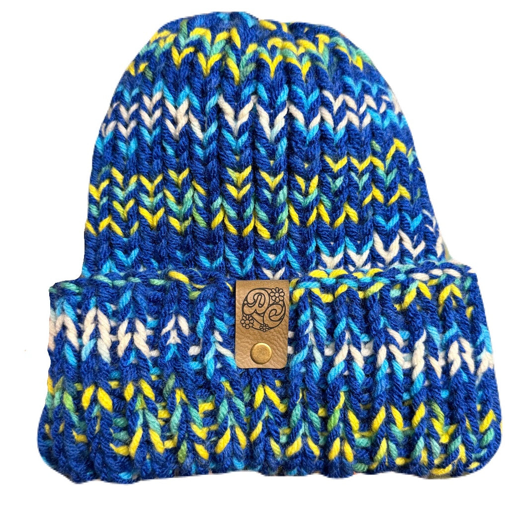 Chunky Knit Beanie - Ocean Sun
