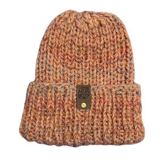 Chunky Knit Beanie - Peach