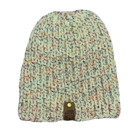 Chunky Knit Beanie - Rainbow Candy Brimless