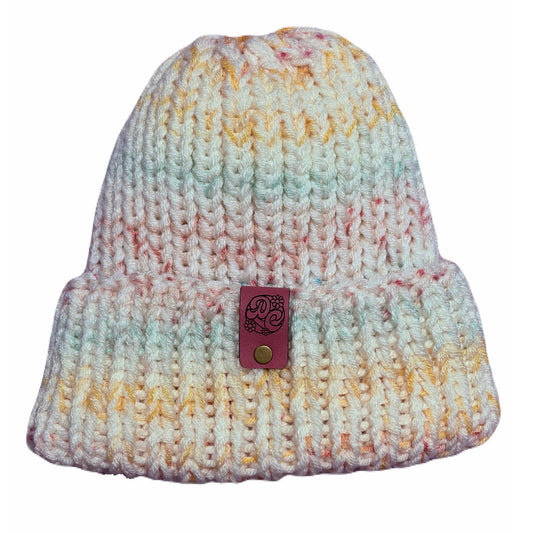 Chunky Knit Beanie - Primary Pastel
