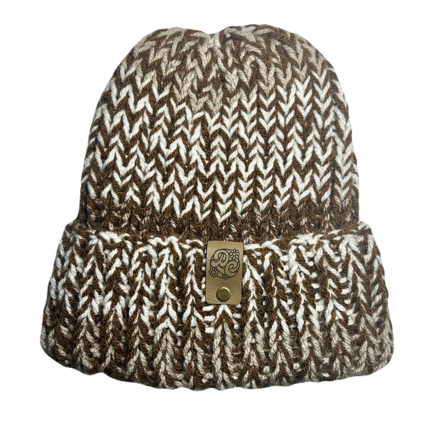 Chunky Knit Beanie - Chocolate Swirl