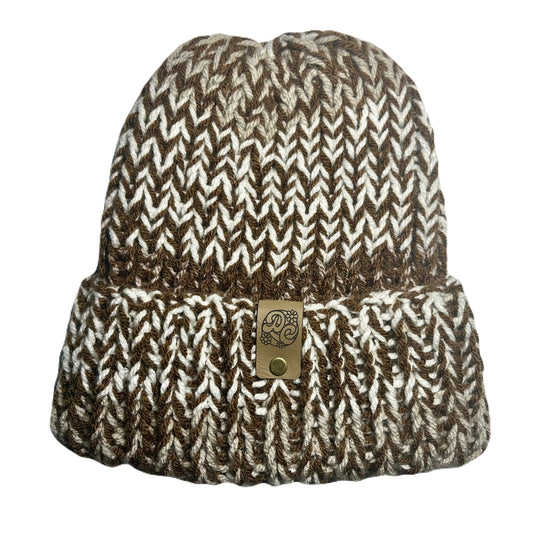 Chunky Knit Beanie - Chocolate Swirl