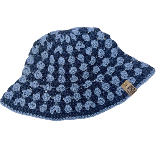 Granny Bucket Hat - Navy/Denim