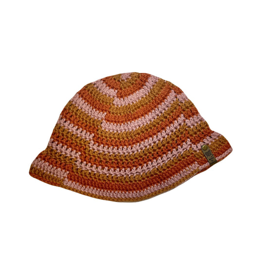 Cotton Bucket Hat - Gold/Clay/Pink