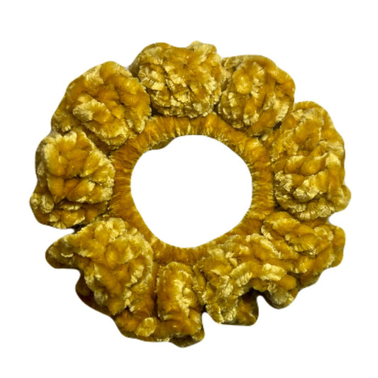 Velvet Scrunchie - Golden Moss