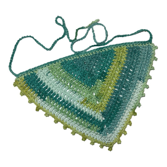 Cotton Bandana - Green Stripes