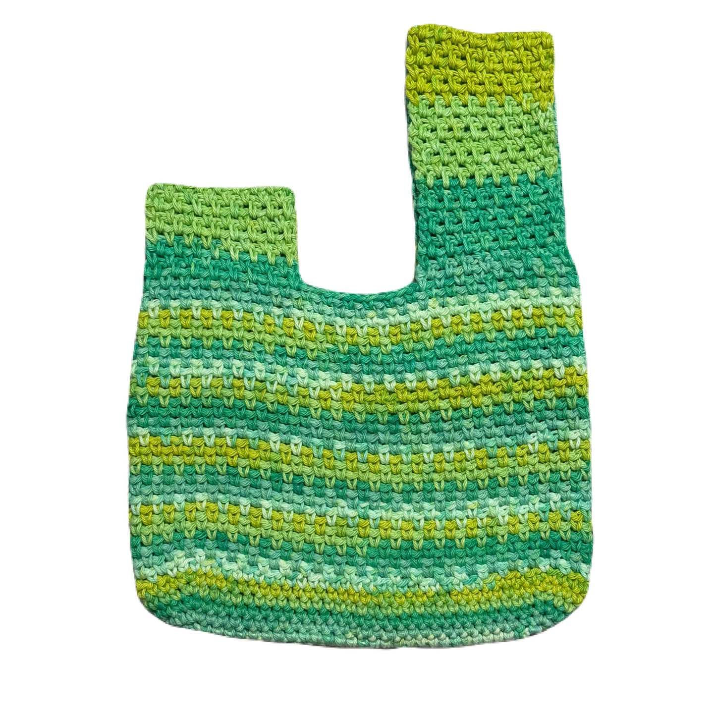 Japanese Knot Bag - Green Stripes