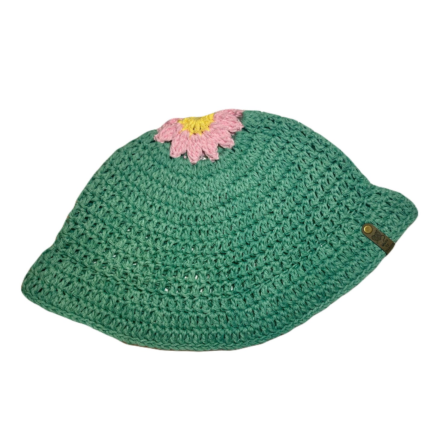 Pink Daisy Bucket Hat - Jade Mist