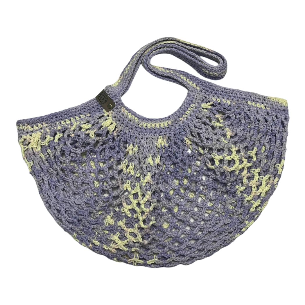 Medium Mesh Market Bag - Lilac/Yellow