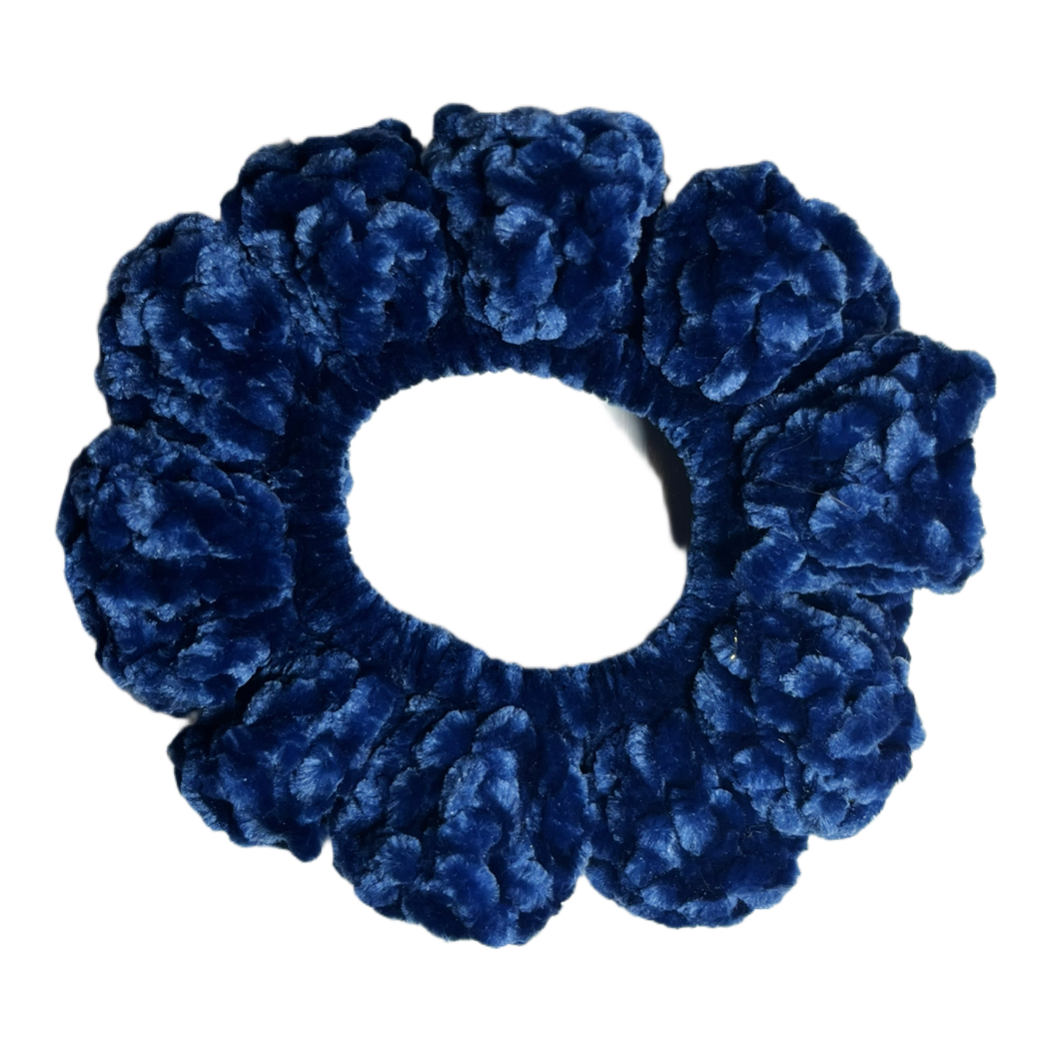 Velvet Scrunchie - Navy