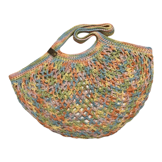 Medium Mesh Market Bag - Pastel Rainbow