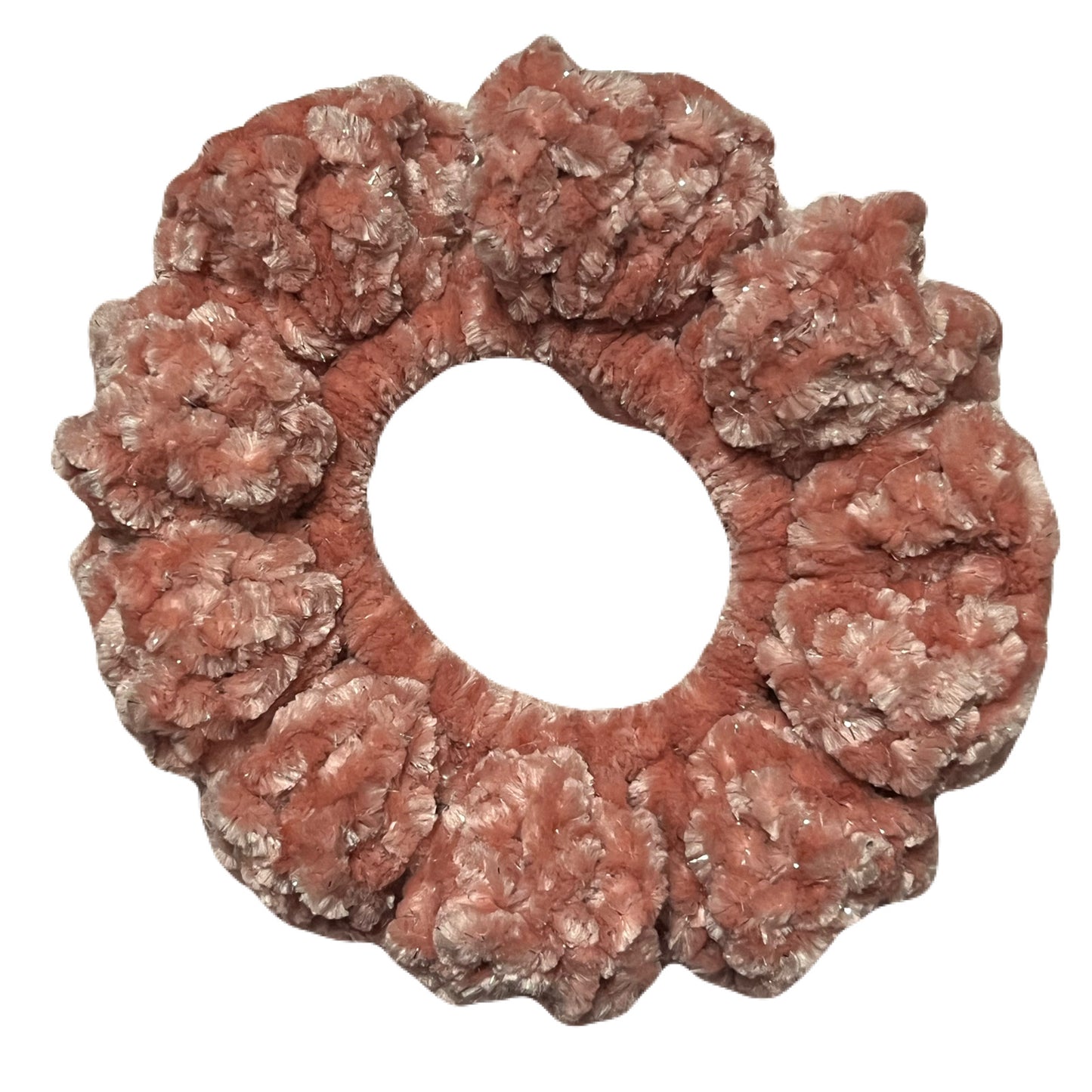 Velvet Scrunchie - Sparkly Dusty Blush