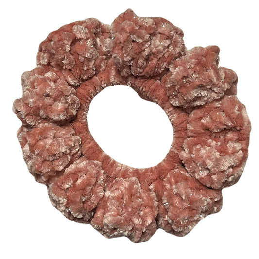 Velvet Scrunchie - Sparkly Dusty Blush
