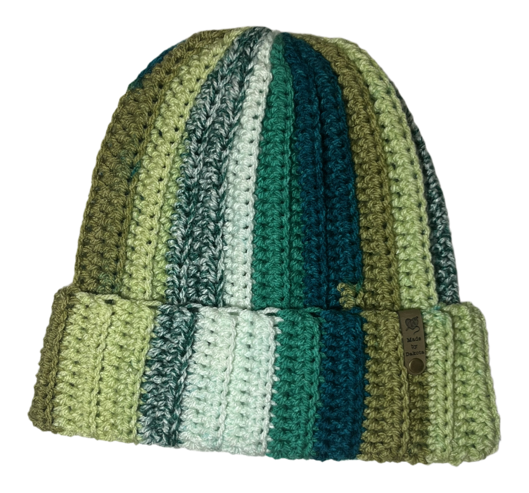 Multicolor Ribbed Beanie - Spearmint