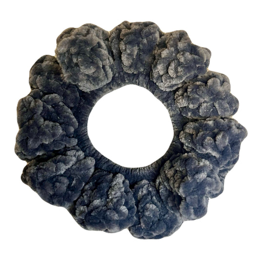 Velvet Scrunchie - Steel