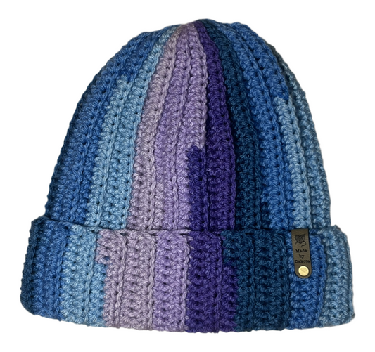 Multicolor Ribbed Beanie - Twilight Surf